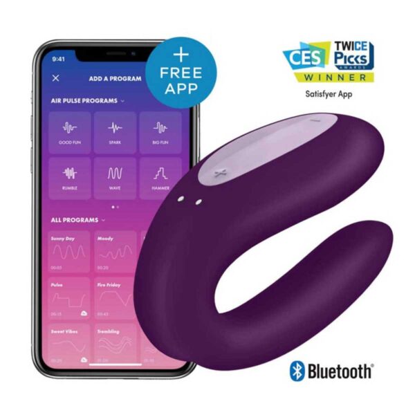 Vibrator Satisfyer Double Joy Purple Vibrator Satisfyer Double Joy Purple