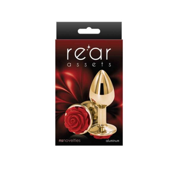 Dildo Anal Metalic Rear Assets Rose Gold Red Small Dildo Anal Metalic Rear Assets Rose Gold Red Small