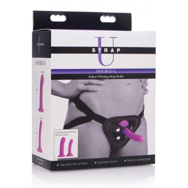 Strap-on U Strap Double G Deluxe Vibrating Kit