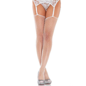 Ciorapi Leg Avenue Stockings With Unfinished Top White One Size