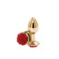 Dildo Anal Metalic Rear Assets Rose Gold Red Small