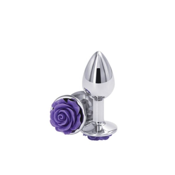 Dildo Anal Metalic Rear Assets Rose Silver Purple Small Dildo Anal Metalic Rear Assets Rose Silver Purple Small