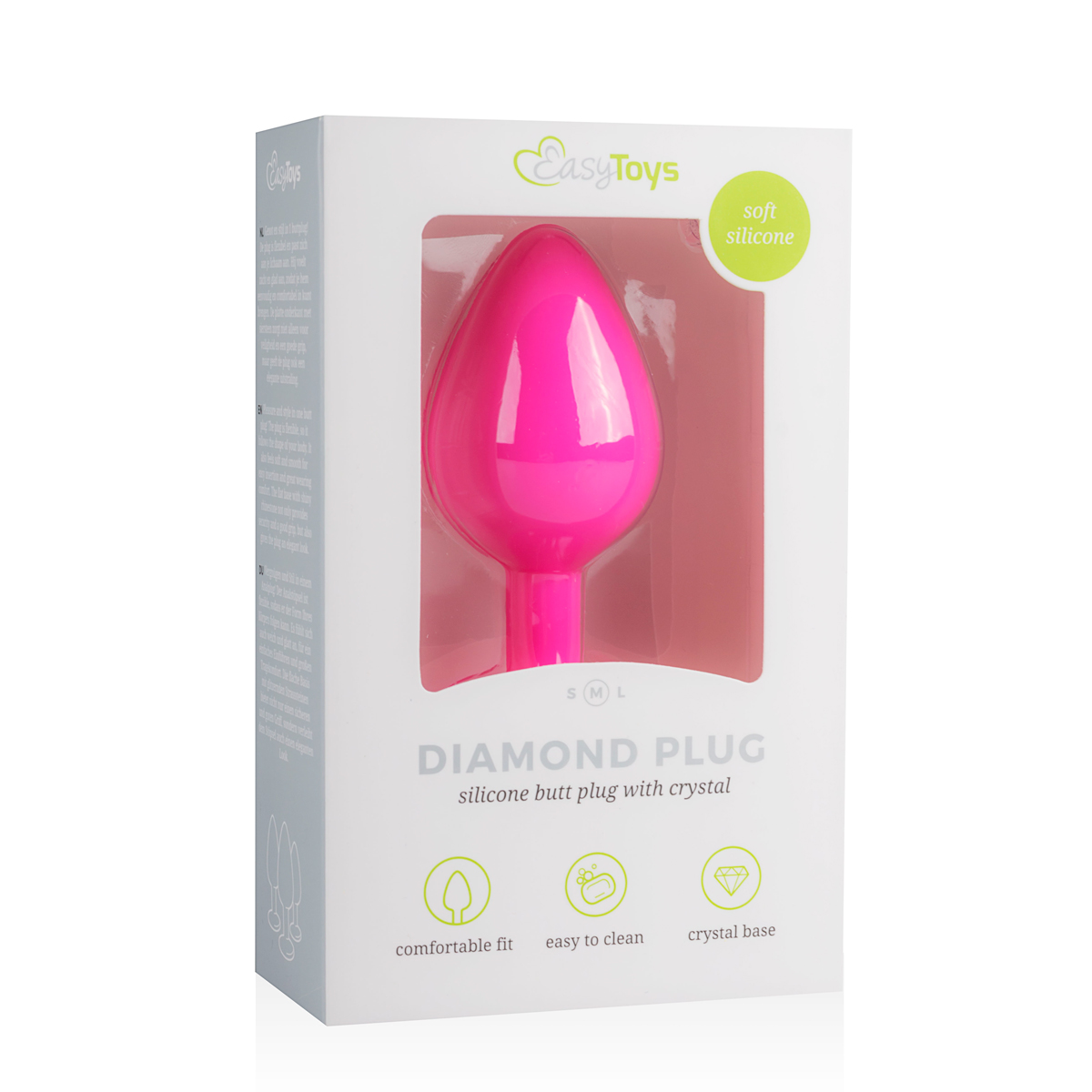 Dildo Anal Silicon ET Diamond Plug Medium Pink