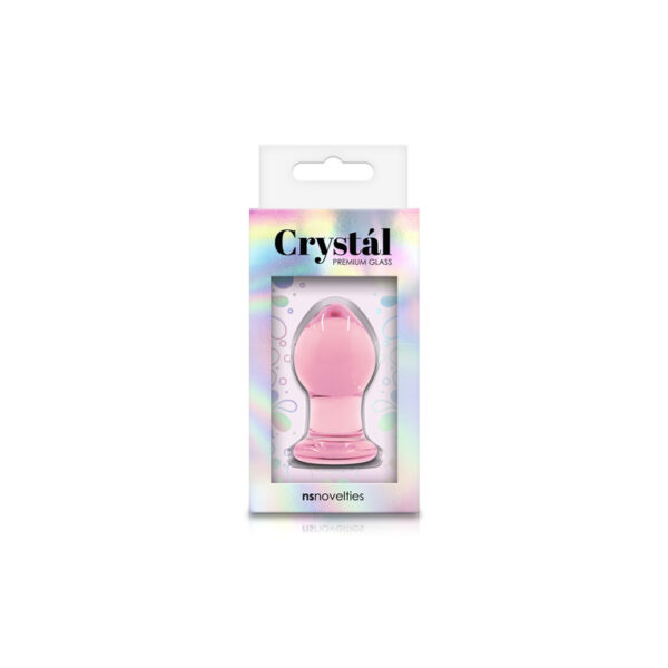 Dildo Sticla Butt Plug Crystal Pink Small Dildo Sticla Butt Plug Crystal Pink Small