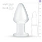 Dildo Sticla Gildo Clear Glass Butt Plug No 25