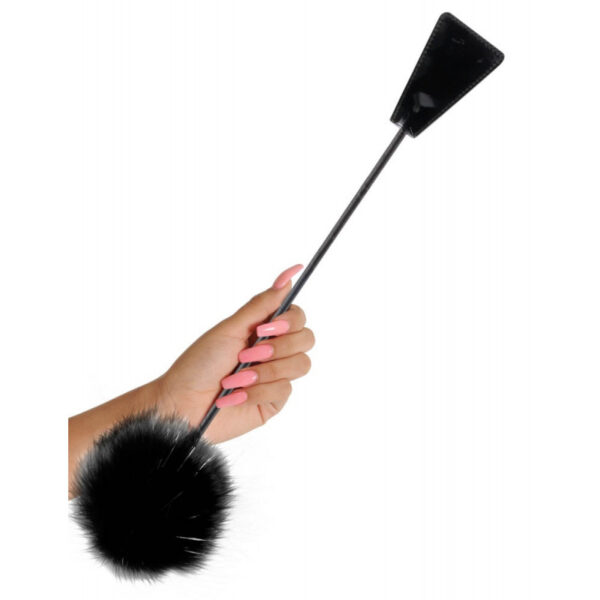 Fetish Feather Crop Black Fetish Feather Crop Black