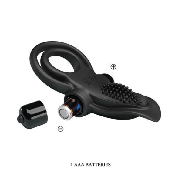 Inel Cu Vibratie Pretty Love Double 10 Functii Black Inel Cu Vibratie Pretty Love Double 10 Functii Black