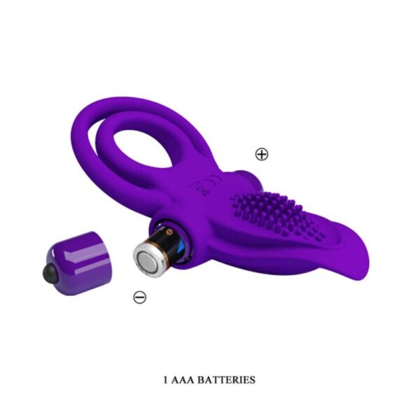 Inel Cu Vibratie Pretty Love Double 10 Functii Purple Inel Cu Vibratie Pretty Love Double 10 Functii Purple