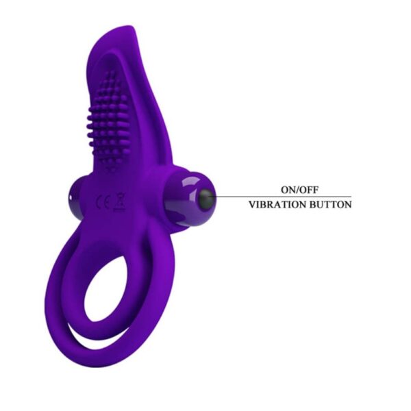 Inel Cu Vibratie Pretty Love Double 10 Functii Purple Inel Cu Vibratie Pretty Love Double 10 Functii Purple