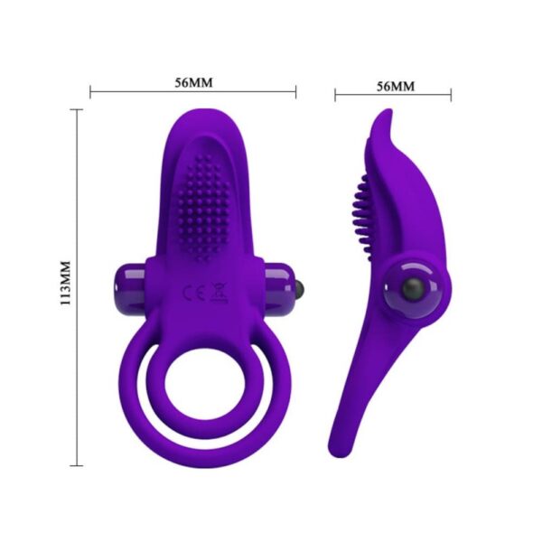 Inel Cu Vibratie Pretty Love Double 10 Functii Purple Inel Cu Vibratie Pretty Love Double 10 Functii Purple
