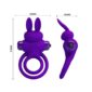 Inel Cu Vibratie Pretty Love Rabbit Double 10 Functii Purple