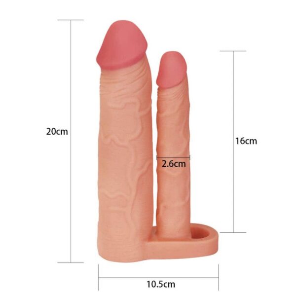 Prelungitor Penis Pleasure X-Tender Add 2 Inch Double Pleasure