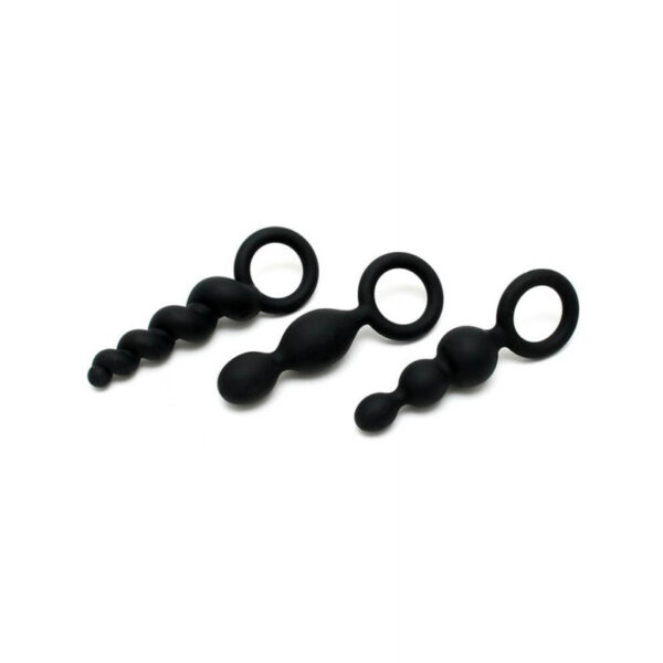 Set Dildo Anal Booty Call Plugs Black Satisfyer Set Dildo Anal Booty Call Plugs Black Satisfyer