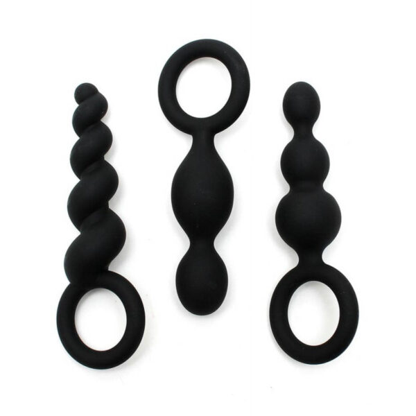 Set Dildo Anal Booty Call Plugs Black Satisfyer Set Dildo Anal Booty Call Plugs Black Satisfyer