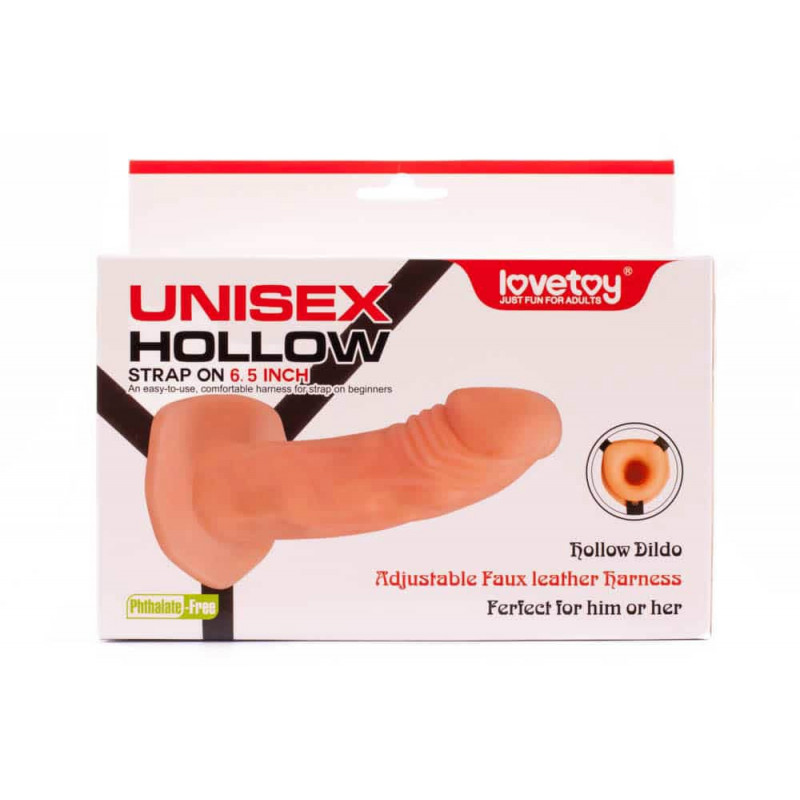 Strap-on Unisex Hollow Lovetoy 6.5 Inch
