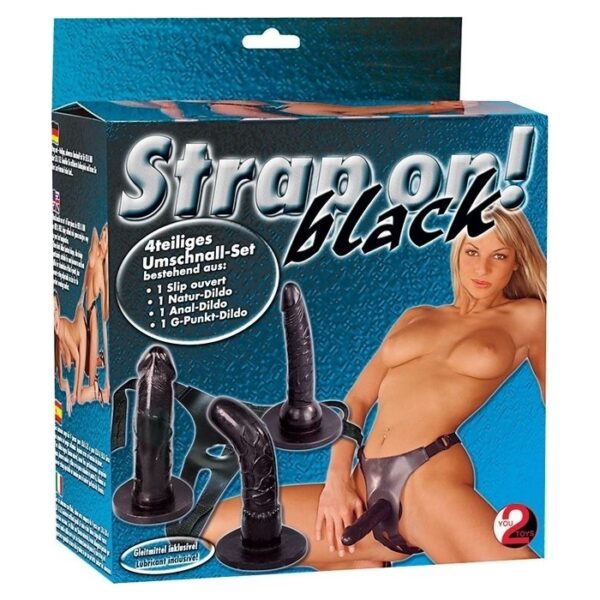 Strap-on Trei Piese Black Strap-on Trei Piese Black