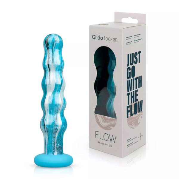 Dildo Sticla Gildo Ocean Flow Glass Dildo Sticla Gildo Ocean Flow Glass