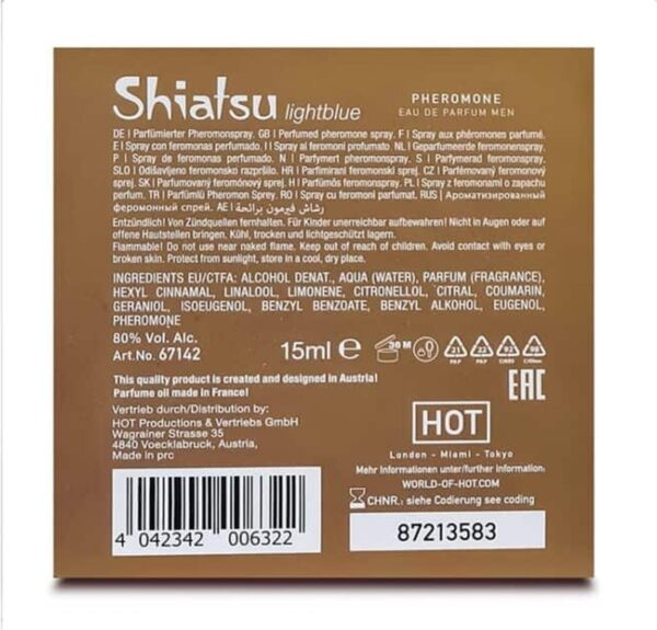 28 HOT SHIATSU Pheromon Fragrance Man - Lightblue - 15 ml lightblue