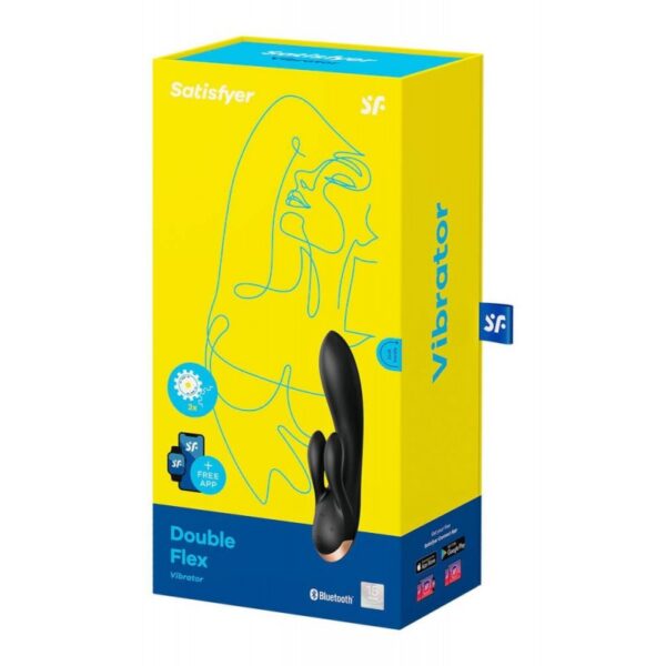 Vibrator Satisfyer Double Flex Black Vibrator Satisfyer Double Flex Black