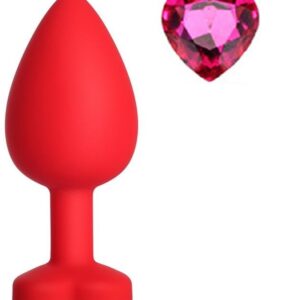 Mokko Dildo Anal Silicone Red Diamond Pink L
