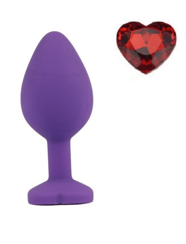 Mokko Dildo Anal Silicone Purple Diamond Red M Mokko Dildo Anal Silicone Purple Diamond Red M
