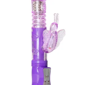 ET Butterfly Vibrator Rotating and Thrusting Purple