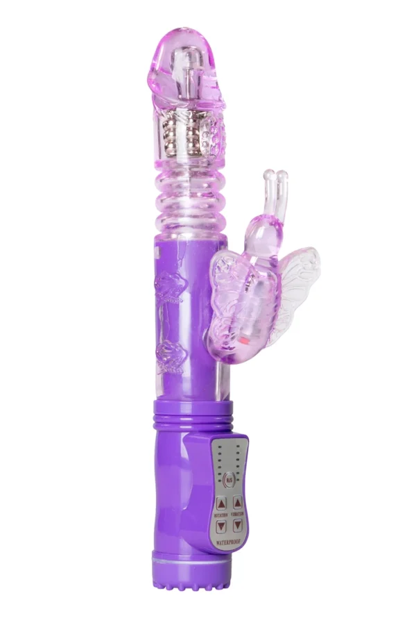 ET Butterfly Vibrator Rotating and Thrusting Purple