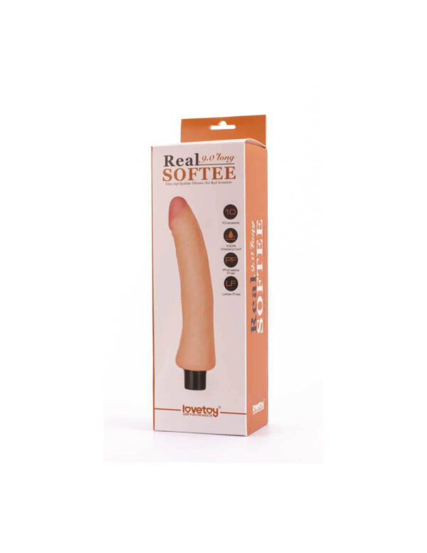 Vibrator Real Softee 9 Inch Long Flesh Vibrator Real Softee 9 Inch Long Flesh