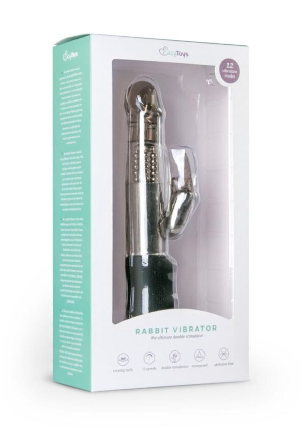ET Rabbit Vibrator Rotating Top Black ET Rabbit Vibrator Rotating Top Black