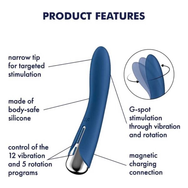 Satisfyer Vibrator Spinning Vibe 1 Blue Satisfyer Vibrator Spinning Vibe 1 Blue