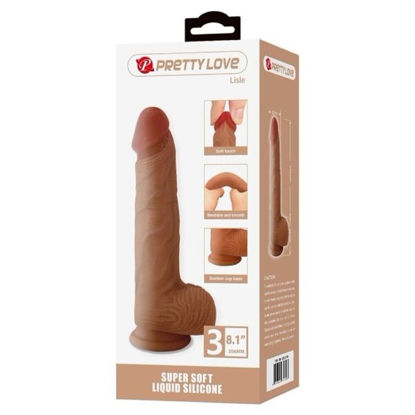 Pretty Love Dildo Realist Lisle cu Ventuza Silicon Lichid Pretty Love Dildo Realist Lisle cu Ventuza Silicon Lichid