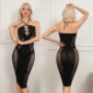 Rochie Elastica Midi Sculpted Elegance Black S/L