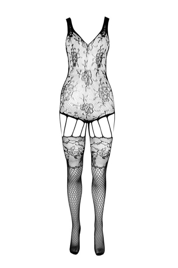 Catsuit Sexy Model Portjartier Alb S/L Catsuit Sexy Model Portjartier Alb S/L