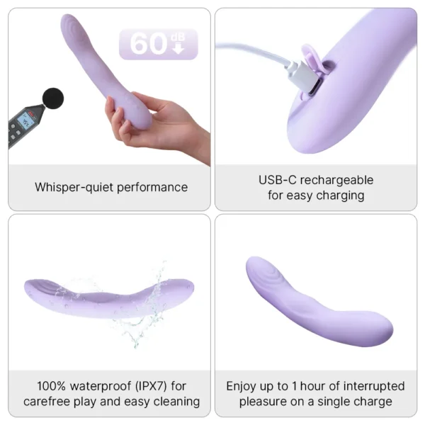 Svakom - Selena Heated Vibrator - Lavender Svakom - Selena Heated Vibrator - Lavender