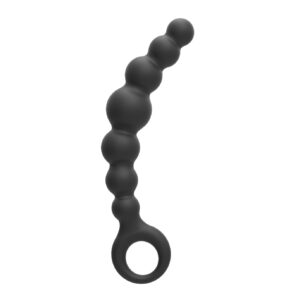 bile anale hard anal beads, silicon, negru, 17.9 cm,