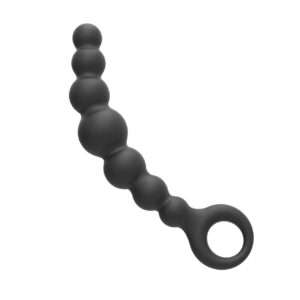 bile anale hard anal beads, silicon, negru, 17.9 cm,