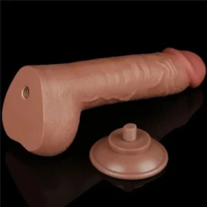 sliding skin dual layer dong brown 7 inch