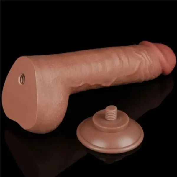 sliding skin dual layer dong brown 7 inch sliding skin dual layer dong brown 7 inch