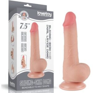 lovetoy sliding skin dual layer dong flesh 7.5 inch