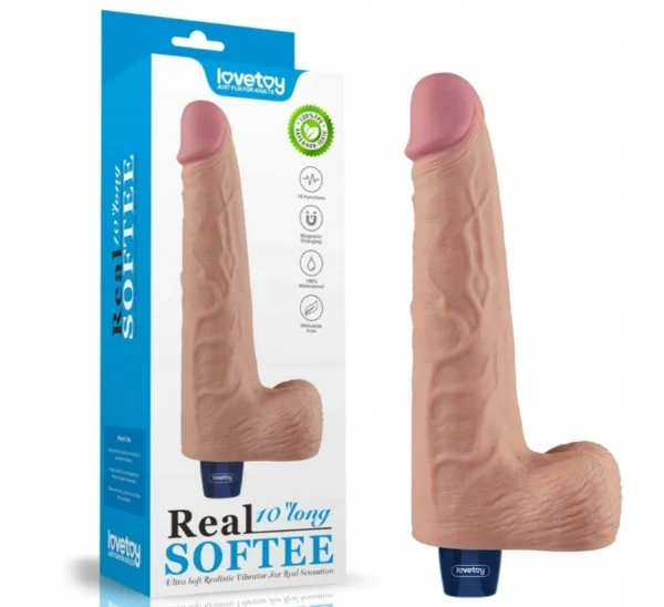 lovetoy real softee vibrator realistic 10 inch lovetoy real softee vibrator realistic 10 inch