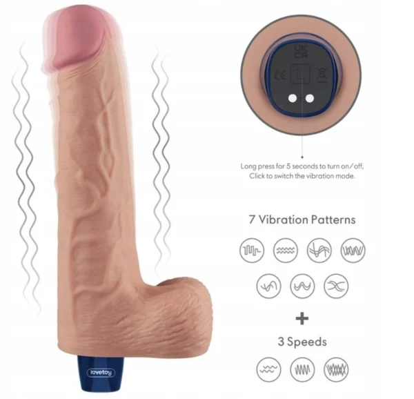 lovetoy real softee vibrator realistic 10 inch lovetoy real softee vibrator realistic 10 inch