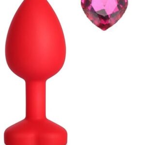 mokko dildo anal silicone red diamond pink s