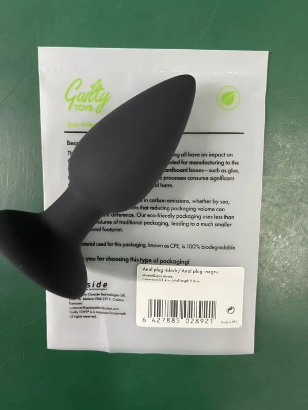 guilty toys butt plug m cu ventuza black guilty toys butt plug m cu ventuza black