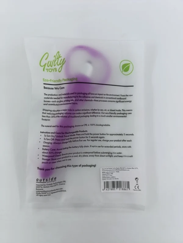 guilty toys bile anale cu vibratii purple guilty toys bile anale cu vibratii purple