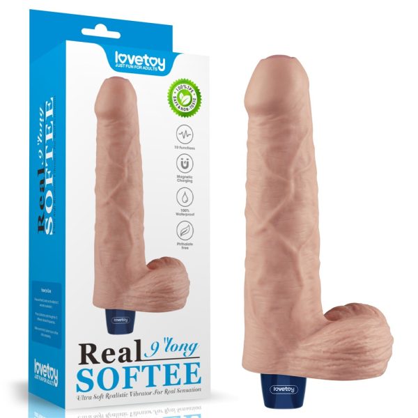 lovetoy real softee vibrator realistic 9 inch lovetoy real softee vibrator realistic 9 inch