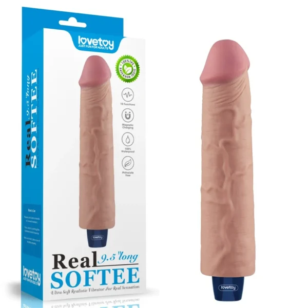 lovetoy real softee vibrator realistic 9.5 inch