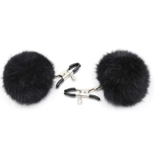 guilty toys fluffy nipple clamps pink