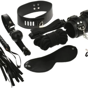 guilty toys set tease me 7 piece bondage kit black