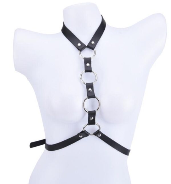 sistem four rings harness piele ecologica negru os sistem four rings harness piele ecologica negru os
