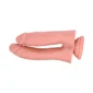 Dildo Dublu cu Ventuza la Baza Silicon Lichid Flesh